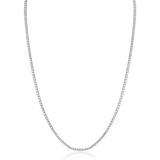 ZINZI zilveren tennis collier 45cm met rijzetting witte zirconia's 1,7mm breed ZIC2794