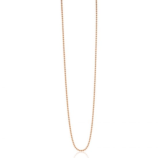 42cm ZINZI zilveren bolletjes ketting rosé verguld ZILC-B42R