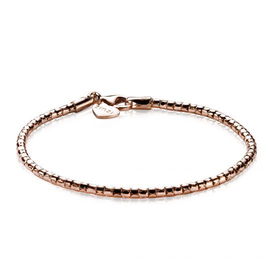 ZINZI rosé verguld zilveren fantasie armband 17-19cm ZIA1129RA