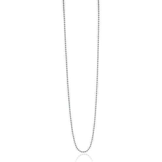 60cm ZINZI zilveren bolletjes ketting ZILC-B60