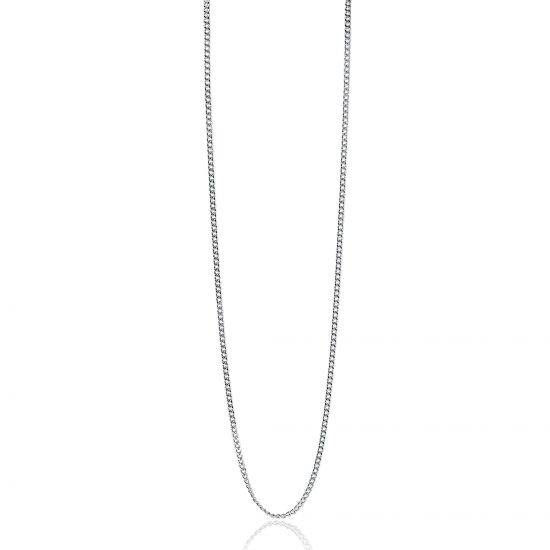 60cm ZINZI zilveren gourmet ketting. ZILC-G60