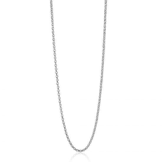 60 cm ZINZI zilveren jasseron ketting ZILC-J60