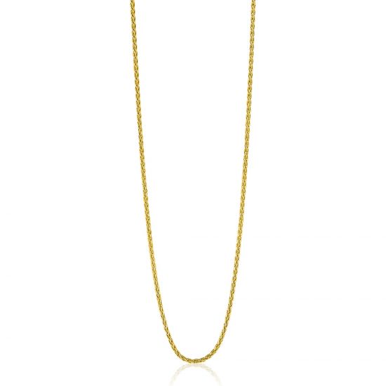 42cm ZINZI zilveren palmier ketting geel verguld ZILC-P42G