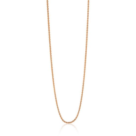 60 cm ZINZI zilveren palmier ketting rosé verguld ZILC-P60R