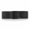 Zinzi Retro zwarte stalen mesh horlogeband 18mm RETBAND14