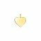 11mm ZINZI Gold 14 krt gouden hanger met glanzend hartje van 11mm ZGH363-11 (zonder collier)