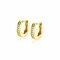 11mm ZINZI Gold 14 krt gouden oorringen bezet met witte zirconia's met luxe klapsluiting 11mm x 2,1mm vierkante buis ZGO427Z