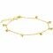 ZINZI Gold 14 krt gouden armband met zeven ronde hangertjes, bezet met witte zirconia's 15,5-18,5cm ZGA451
