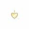 10mm ZINZI Gold 14 krt gouden hanger met glanzend hartje van 10mm en met chique witgouden parelrand ZGH364-10 (zonder collier)