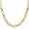 ZINZI zilveren ketting geel verguld ovaal 45cm ZIC1804G