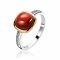 ZINZI zilveren ring rosé verguld vierkant rood wit ZIR1717