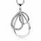 ZINZI zilveren hanger peer wit 40mm ZIH1369 (zonder collier)