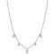 ZINZI zilveren ketting 45cm bolletjesronde witte zirconia ZIC2192