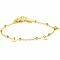 ZINZI gold plated zilveren schakelarmband met bolletjes en drie gladde hartjes 17-20cm ZIA2531G