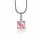 ZINZI zilveren hanger vierkant roze ZIH1470R
