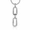 ZINZI zilveren ovale schakelhanger 31mm witte zirconia ZIH2114