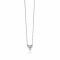 ZINZI zilveren ketting 45cm met hanger rond wit ZIC1442