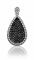 Zinzi zilveren ovale hanger zwart ZIH963 