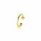 12,5mm ZINZI gold plated zilveren ear cuff gladde buis per stuk geprijsd ZIO-CUFF1G