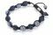 Zinzi koord armband crystals blauw one-size ZIA900B