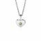 AUGUSTUS hanger 12mm zilveren hart geboortesteen groen peridoot zirconia (zonder collier)