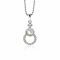 ZINZI zilveren fantasie hanger open cirkel parelmoer witte zirconia's ZIH1943
