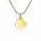 ZINZI zilveren hanger geel verguld glad hartje 12mm ZIH1826G (zonder collier)