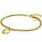 ZINZI gold plated zilveren gourmet armband met trendy slotje als bedeltje 16,5-19,5cm ZIA2354G
