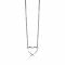 Zinzi zilveren ketting 43cm met hart plaatje 10mm om te graveren ZIC2346