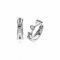 ZINZI zilveren oorringen met X-vorm en witte ronde zirconia 17x5mm ZIO2194