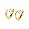 ZINZI gold plated zilveren oorringen 17mm hartvorm met witte zirconia's ZIO2195Y