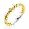 ZINZI gold plated zilveren aanschuifring gourmet schakel met ronde witte zirconia ZIR2376