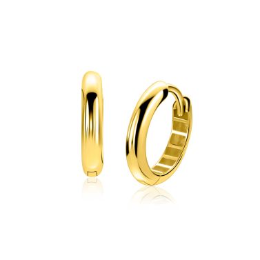 14,5mm ZINZI Gold 14 krt gouden oorringen met luxe klapsluiting 3mm brede buis ZGO568

