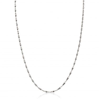 ZINZI zilveren ketting met glinsterende gedraaide schakels 1,9mm breed 43-45cm ZIC2585