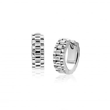 15mm ZINZI zilveren rolex-style oorringen met luxe scharniersluiting (5mm breed) ZIO2736