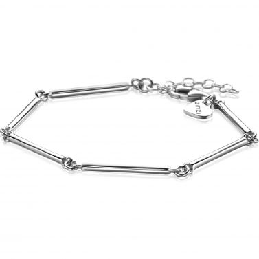 ZINZI zilveren armband met lange gladde staafjes 16,5-19,5cm ZIA2539