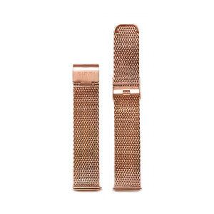 ZINZI 18 mm stalen mesh horlogeband roségoudkleurig RETBAND2