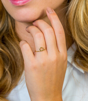 ZINZI Gold 14 karaat gouden ring open rond ZGR163