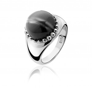 ZINZI zilveren ring zwart ZIR792Z