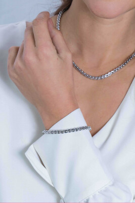 ZINZI zilveren schakel armband 5mm breed 19 cm ZIA2147