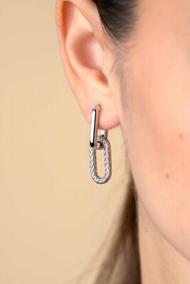 20 mm ZINZI zilveren oorbedels ovale vorm met touweffect ZICH2553 (zonder oorringen)