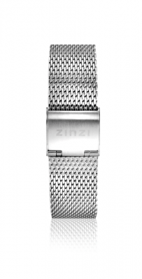 Zinzi 14 mm stalen mesh horlogeband zilverkleur LADYBAND1