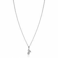 ZINZI zilveren ketting 42-45cm  met hanger met drie druppelvormen ZIC2746