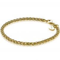 ZINZI zilveren palmier armband geel verguld 3,5mm ZIA1260G