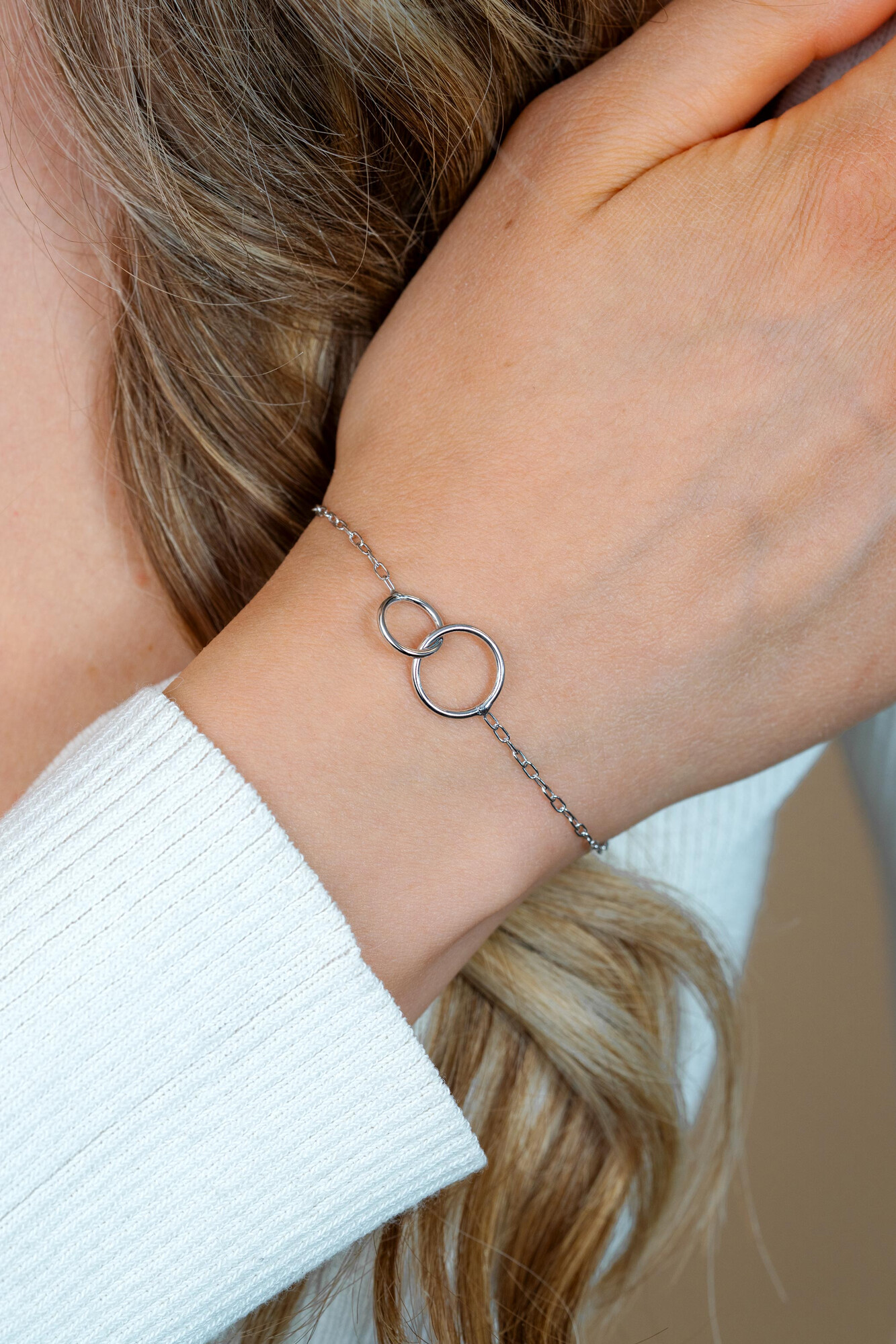 Giftset: Zilveren armband met bijpassende zilveren ketting 'Verbondenheid'. Een complete look in één giftset GIFTSET2275