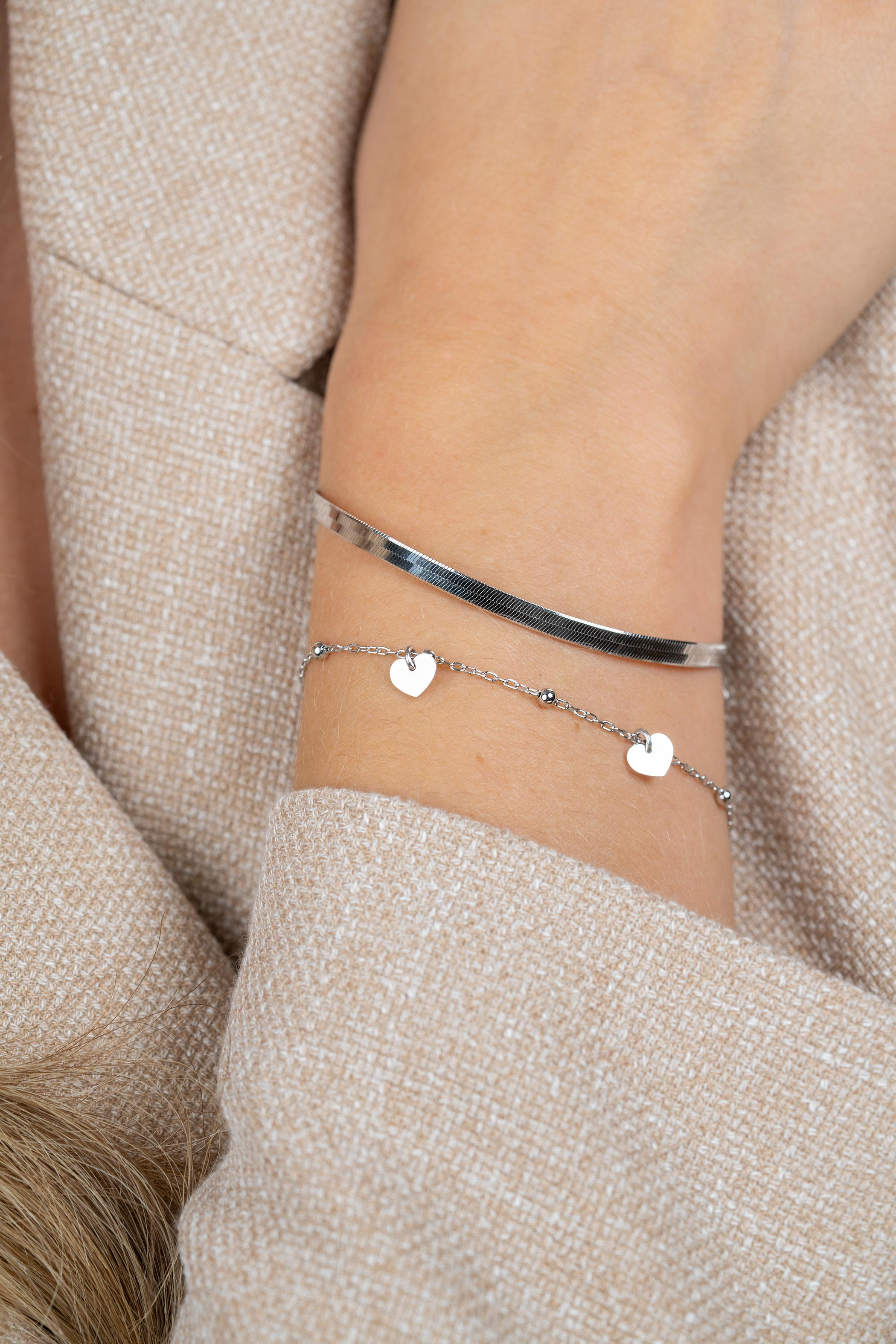 Giftset: Twee sierlijke zilveren armbanden in één stijlvolle set. Perfect om cadeau te geven. (ZIA2531 en ZIA2292) GIFTSET18