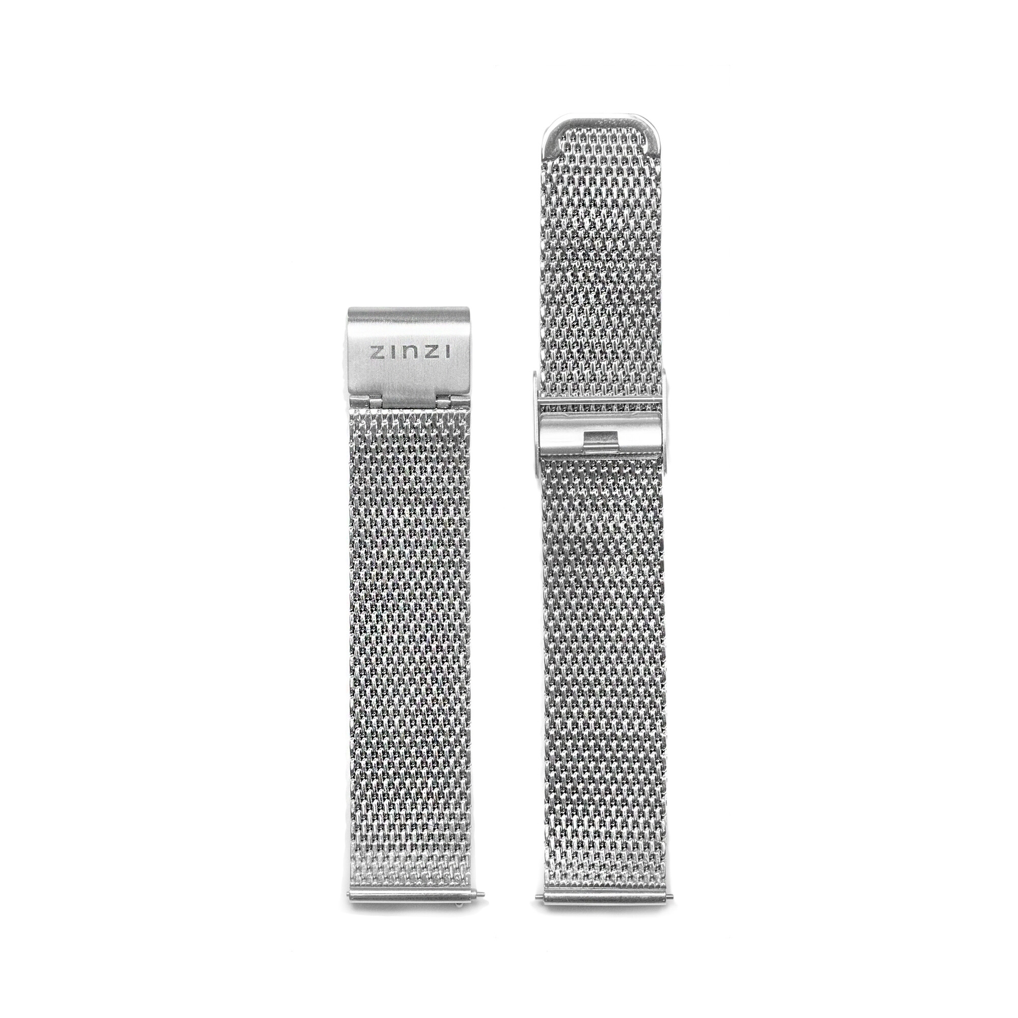 Zinzi stalen mesh horlogeband zilvergekleurd 18mm RETBAND1
