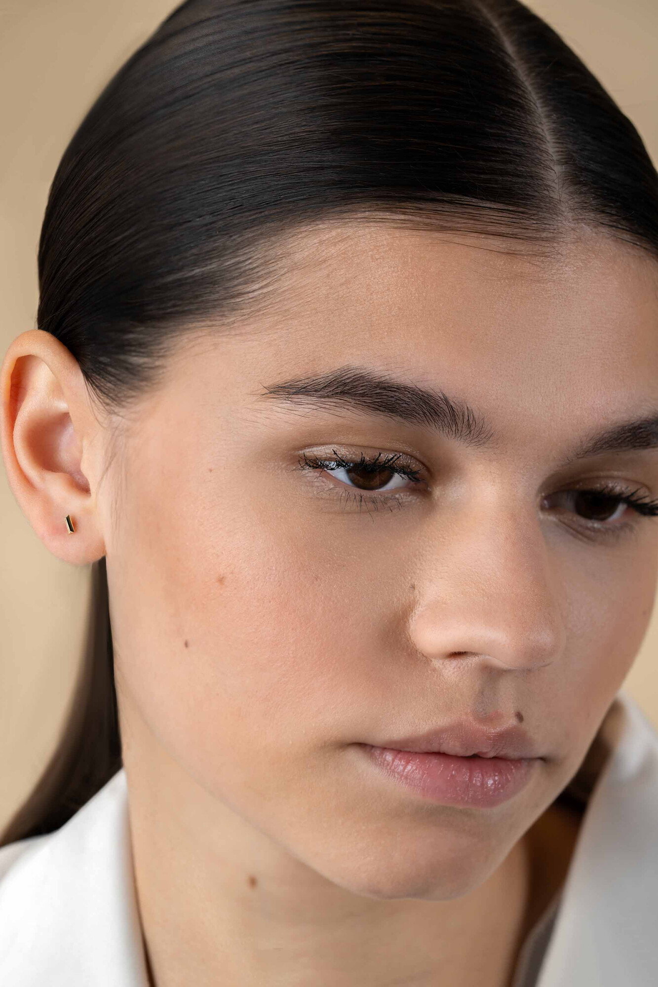 4,5mm ZINZI Gold 14 krt gouden oorknoppen rechthoekige studs ZGO477
