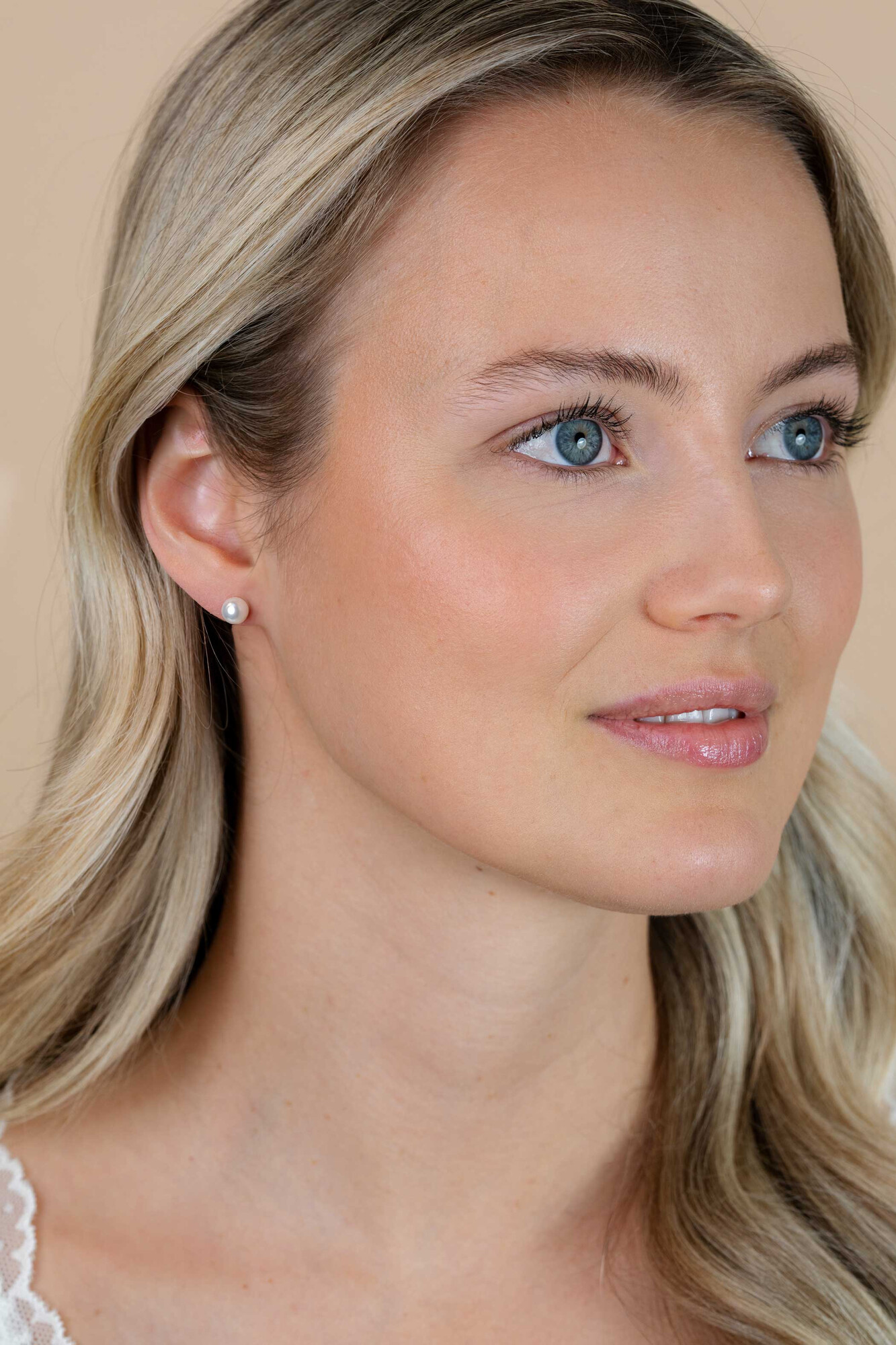 ZINZI zilveren oorknoppen 6mm wit parel ZIO1317