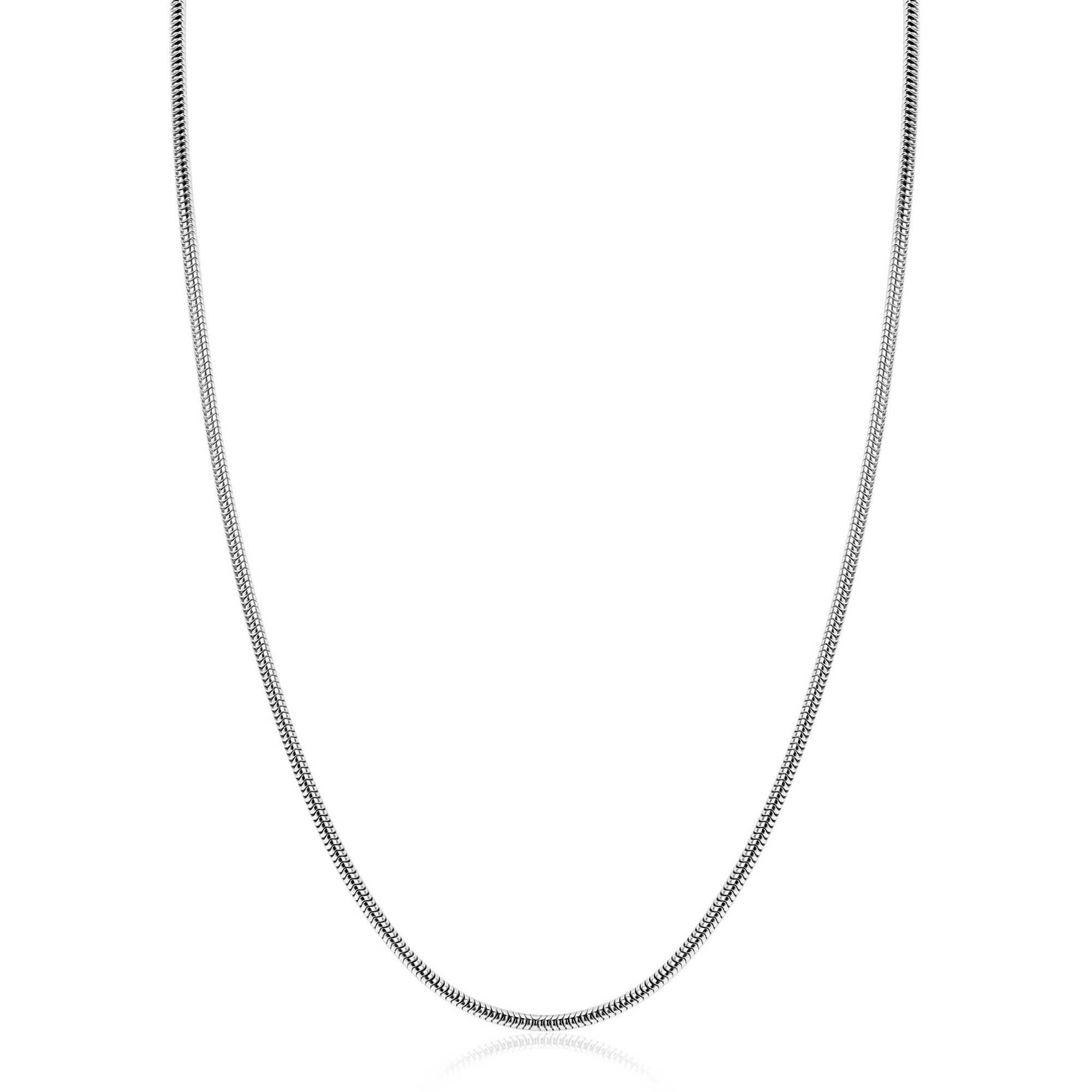 ZINZI zilveren ronde slangen ketting (2mm breed) 42-45cm ZIC2849